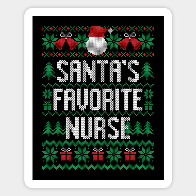 Santa's Favorite Nurse Sticker by Saulene